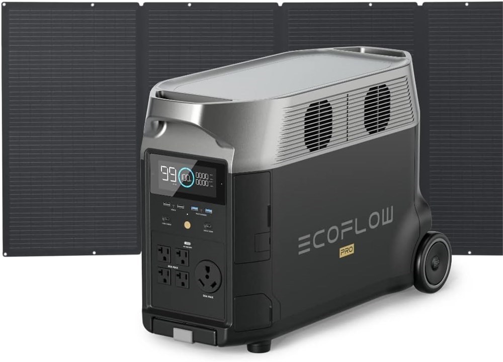 EF ECOFLOW Solar Generator 120V3.6KWh DELTA Pro with 400W Portable Solar Pa